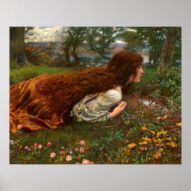 Prinsessan utom skolan av Edward Robert Hughes Poster (Framsidan)