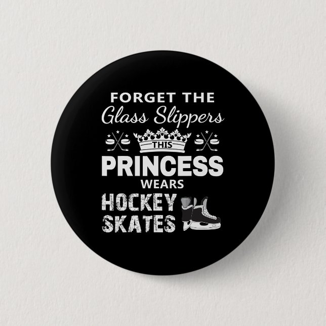 Prinsessan Wears Hockey ska Knapp (Framsida)