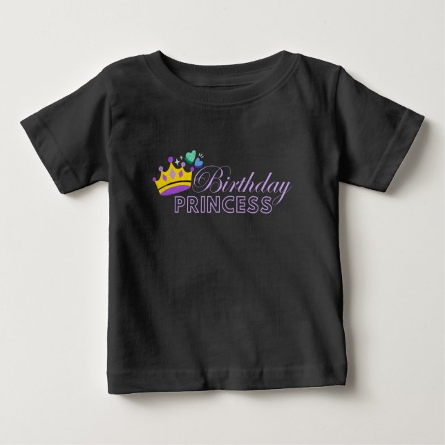 Prinsessans födelsedagsfirande Baby Tee (Framsida)