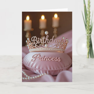 Prinsessans födelsedagskort, dotters födelsedag, L Helgkort