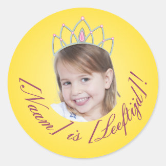 Prinsessans Foto Klistermärke – Gul Gradient