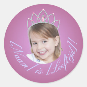 Prinsessans Foto Klistermärke – Rosa Gradient