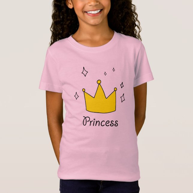 Prinsessans gyllene krona.Cute T Shirt (Framsida)