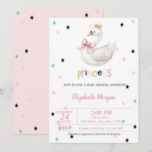 Prinsessans lilla svan, Stjärnornas baby shower Inbjudningar
