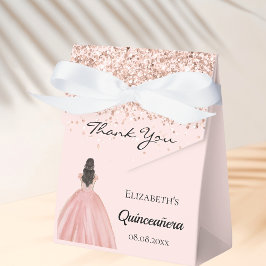 Prinsessans Quinceanera ro guld Presentaskar