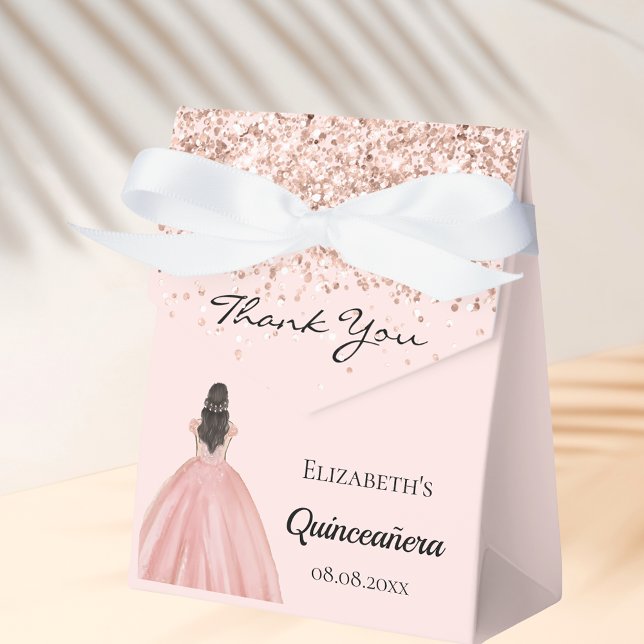 Prinsessans Quinceanera ro guld Presentaskar (Skapare uppladdad)
