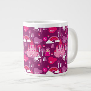 prinsessans slott och enmajskolvknä jumbo mugg