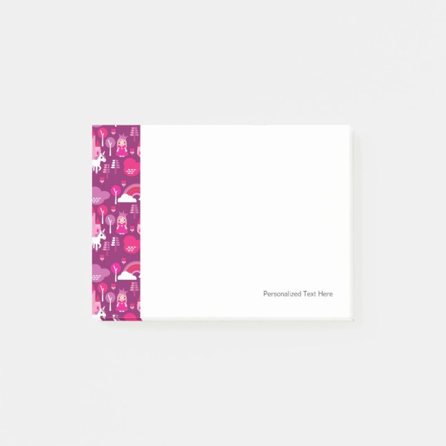 prinsessans slott och enmajskolvknä post-it block (Framsida)