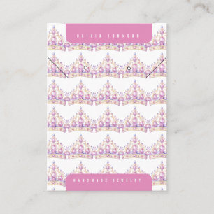 Prinsessans Tiara Handgjord DIY Smycken Visningsko Visitkort