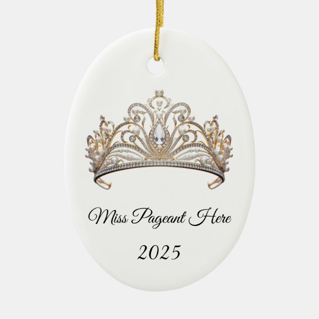 Prinsessans Tiara-ornament Julgransprydnad Keramik (Framsidan)