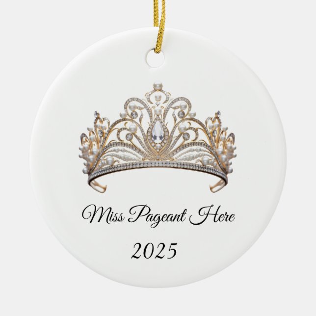 Prinsessans Tiara-ornament Julgransprydnad Keramik (Framsidan)