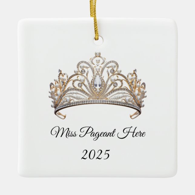 Prinsessans Tiara-ornament Julgransprydnad Keramik (Framsida)