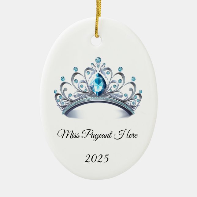 Prinsessans Tiara-ornament Julgransprydnad Keramik (Framsidan)
