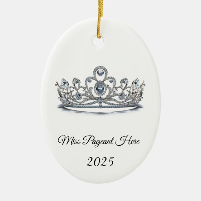 Prinsessans Tiara-ornament Julgransprydnad Keramik (Framsidan)