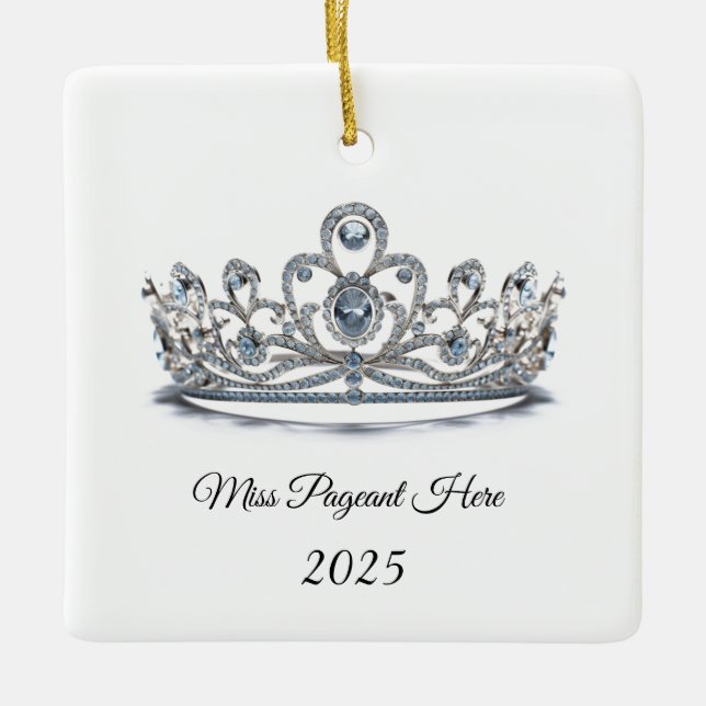 Prinsessans Tiara-ornament Julgransprydnad Keramik (Framsida)