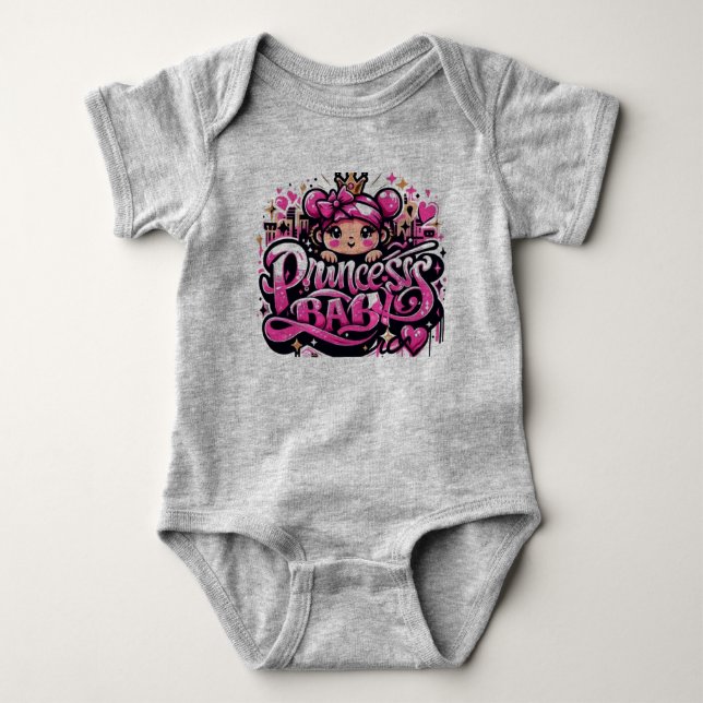 prinsessdesign för flickor t shirt (Framsida)