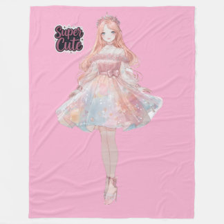 Prinsessfilt av fleece | Mysig saga kast | E