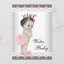 Prinsessförwünskningar för Baby Card Baby Shower Rådkort