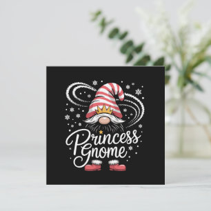 Prinsessgnom Matchande familjegnomar Roligt jul Julkort