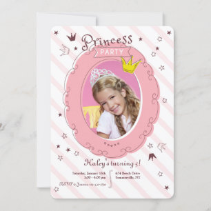 Prinsesskalas Fotoinbjudan Inbjudningar