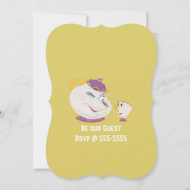 Prinsesskalas-inbjudan Inbjudningar (Baksida)