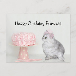 Prinsesskatt födelsedag vykort