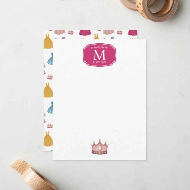 Prinsessklänningar Sagor Liten flicka Barn Anteckningskort (Fram/Back In Situ)