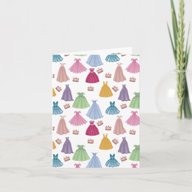Prinsessklänningar Sagor Liten Flickas Mönster Kort (Framsida)