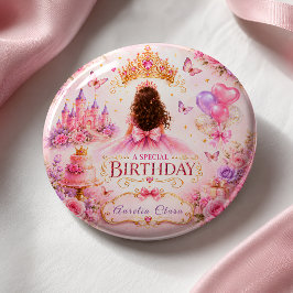 Prinsesskrona Födelsedag Knapp
