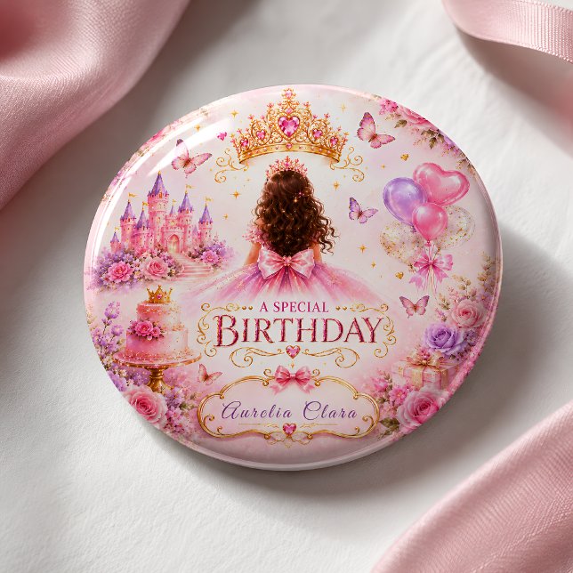 Prinsesskrona Födelsedag Knapp (Skapare uppladdad)