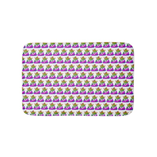 Prinsesskrona regnbåge Emoji Bajs Badrumsmatta (Framsidan)