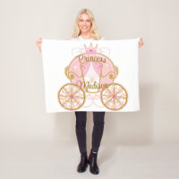 Prinsesslig kunglig vagn Rosa & Guld Personlig