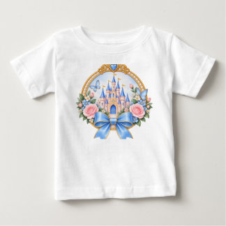 Prinsesslott Baby Girl T-Shirt – Blå Bow Flora