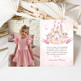 Prinsesslott Födelsedagsfoto Tack Kort