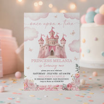 Prinsesslott Rosa Födelsedagsinbjudan