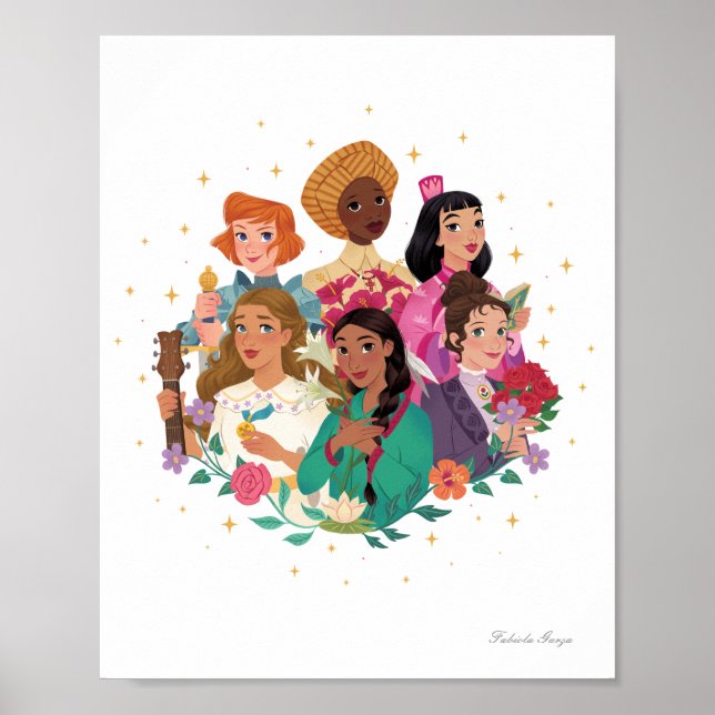 Prinsessor av Himlen™ Heliga Vänner Print Poster (Framsidan)