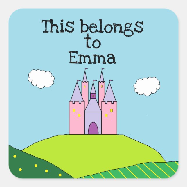 "Prinsessparty" Klistermärken (Framsida)