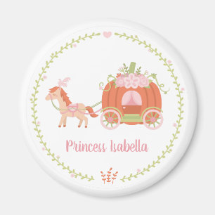 Prinsesspumpavagn blomsterkrans magnet