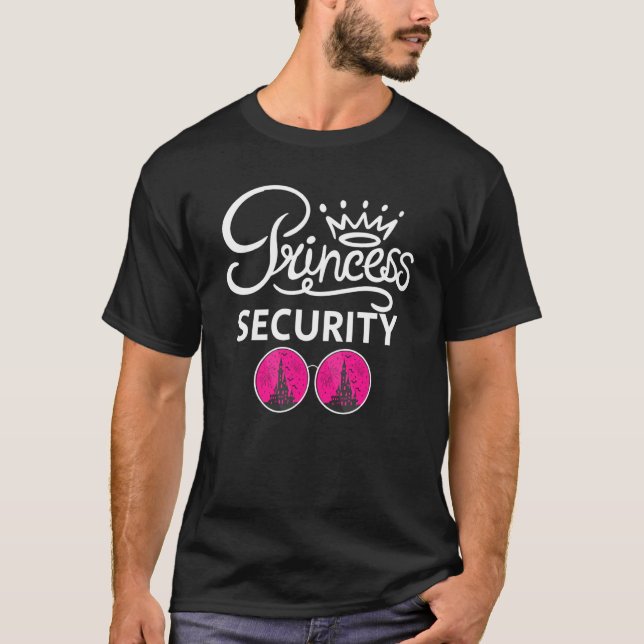 Prinsesssäkerhetssägande för pojkvän pappa bror t shirt (Framsida)