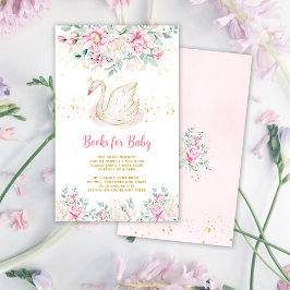 Prinsesssvanböcker för baby inbjudningskort