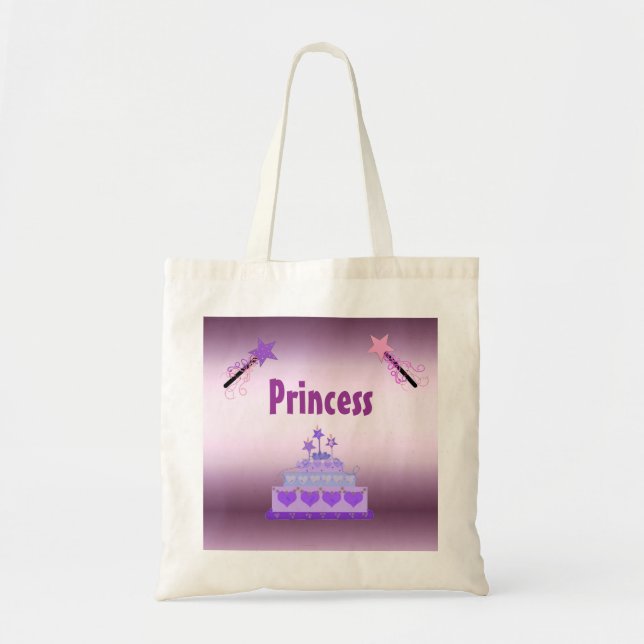Prinsesstårta och magiska stavar tygkasse (Framsidan)