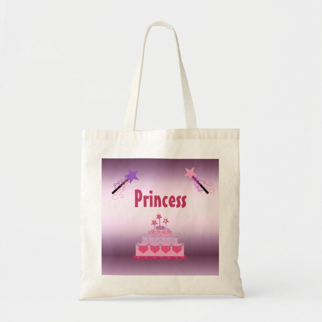 Prinsesstårta och magiska stavar tygkasse (Framsidan)