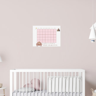 Prinsessvagn Baby Shower Kalender Gissa Leverans Poster