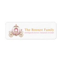 Prinsessvagn Baby Shower Returadress