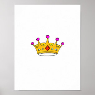 Prinskrona, prinsessa krona, krona tema poster