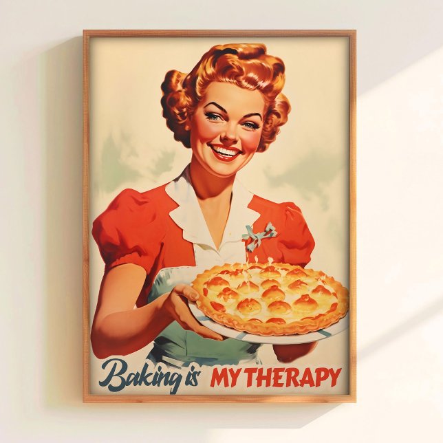 Print från atomåldern Rolig köksinredning Retrotry Poster (Skapare uppladdad)