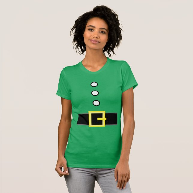 Print on Demand Adorable Christmas ELF SUIT  T Shirt (Hel framsida)