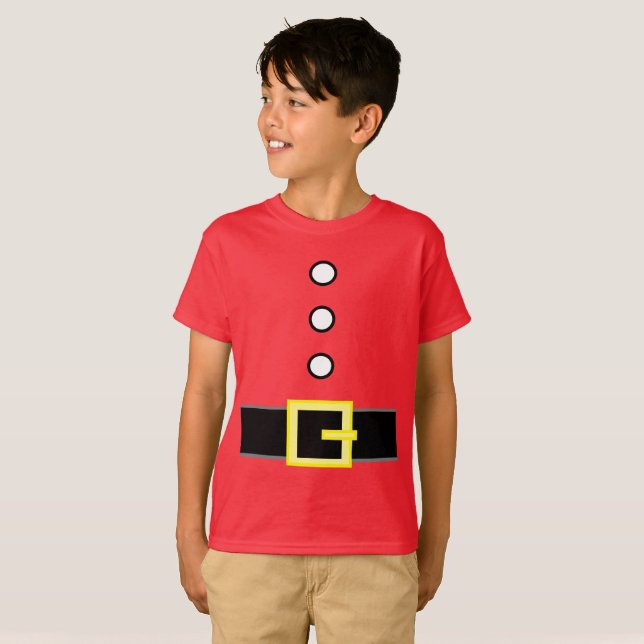 Print on Demand Funny Christmas Santa ELF SUIT  T Shirt (Hel framsida)
