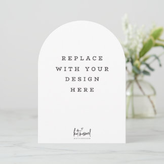 PRINT ORDER 7 x 5 inch card Dicut arch edge Inbjudningar