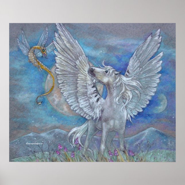 PRINT - Pegasus Fairy Dragon Poster (Framsidan)